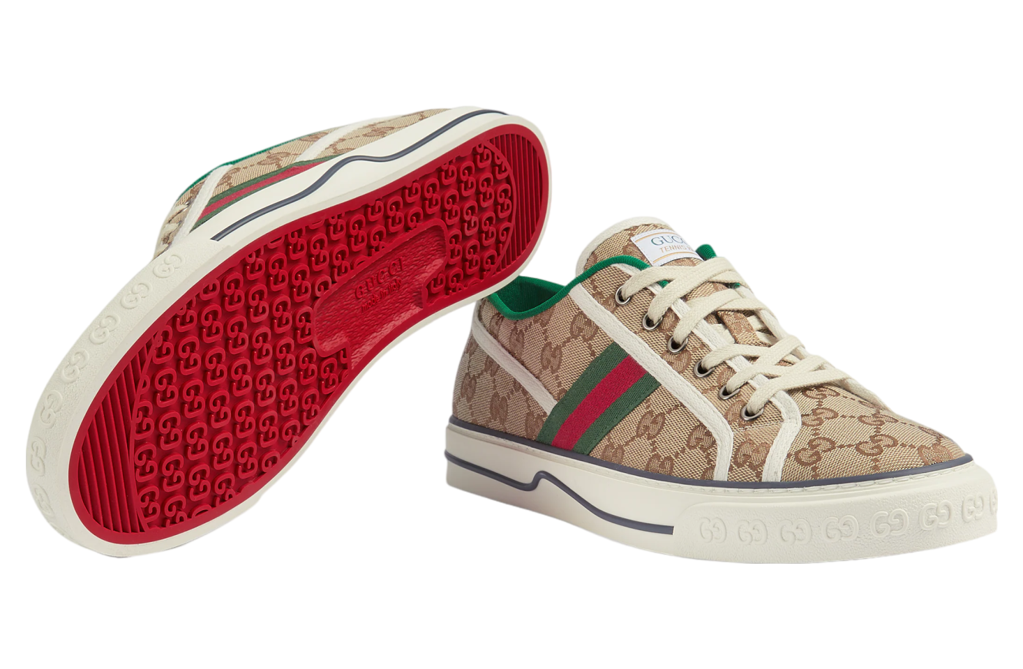 Gucci Tennis 1977 Beige / Ebony Original Gg Canvas