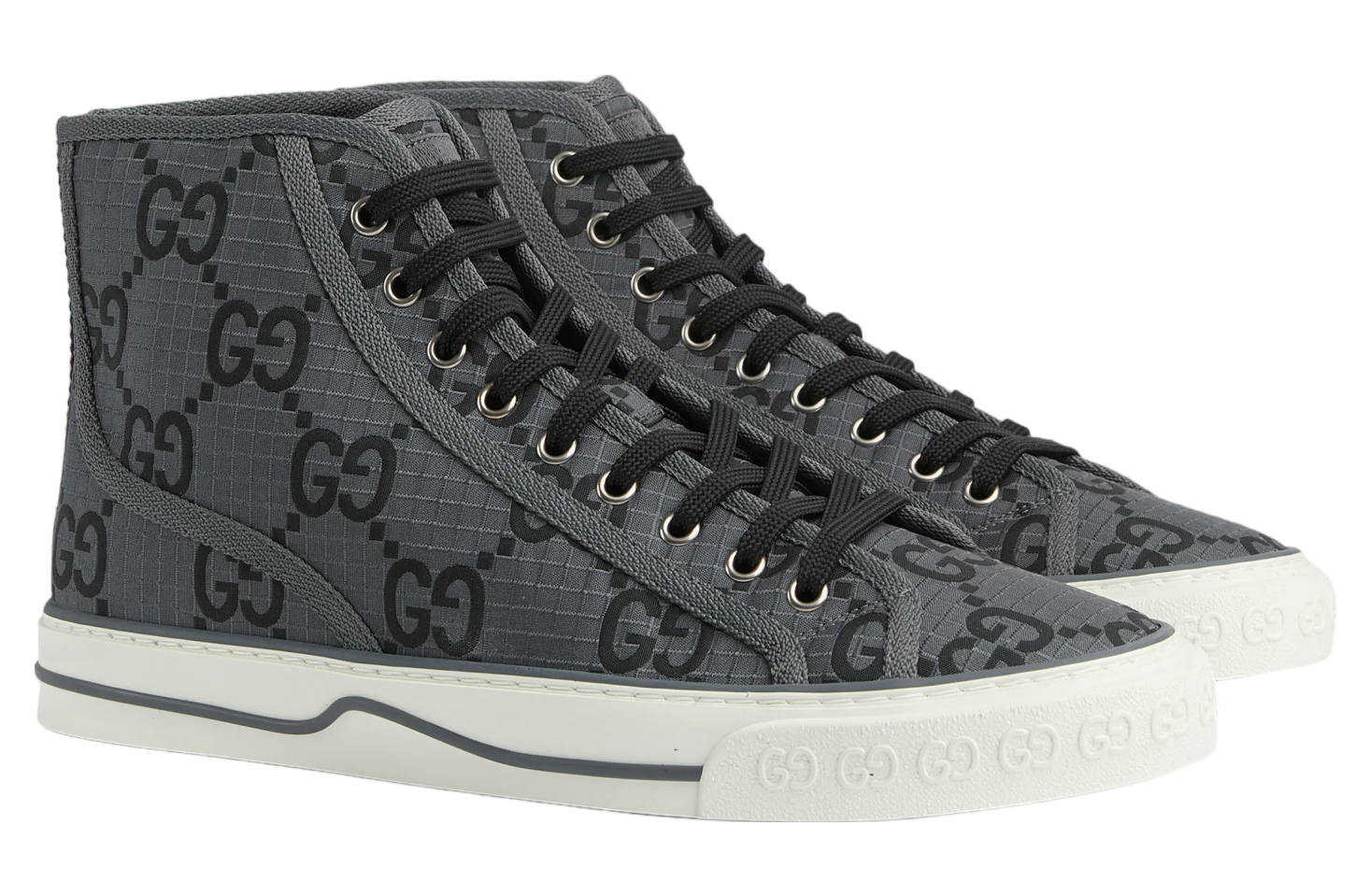 Gucci Tennis 1977 High Dark Grey / Black Ripstop