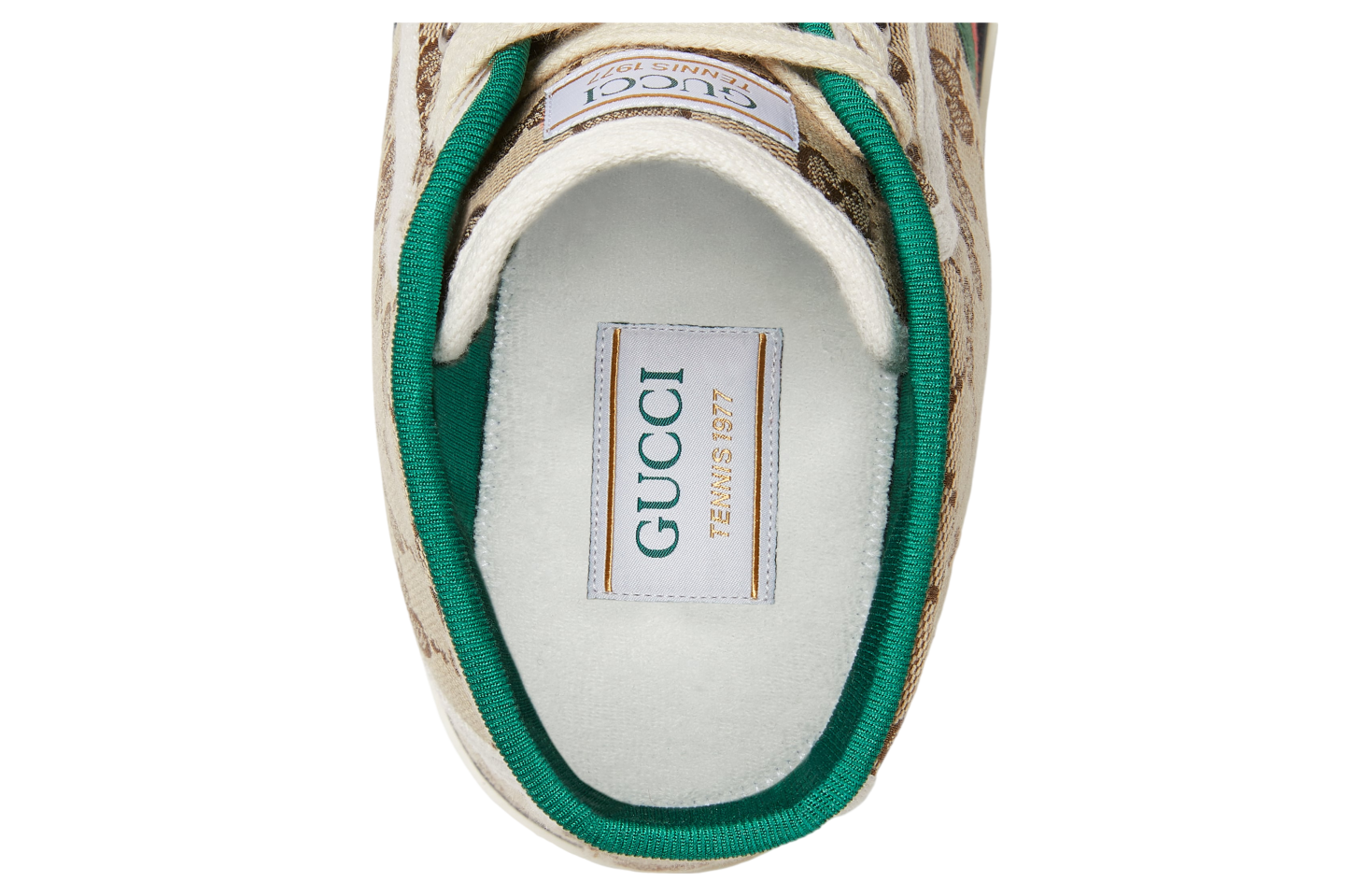 Gucci Tennis 1977 High Top Beige / Ebony Gg Canvas