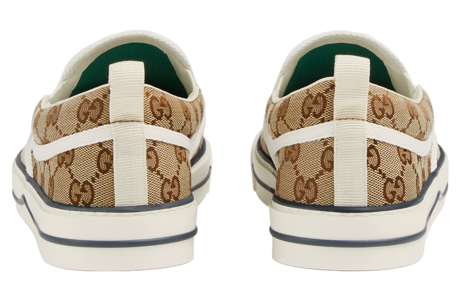 Gucci Tennis 1977 Slip-on Beige / Ebony Gg Canvas