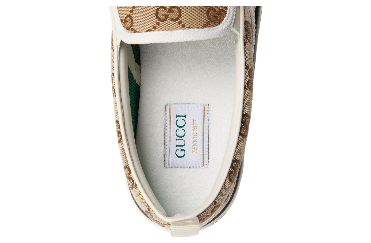 Gucci Tennis 1977 Slip-on Beige / Ebony Gg Canvas