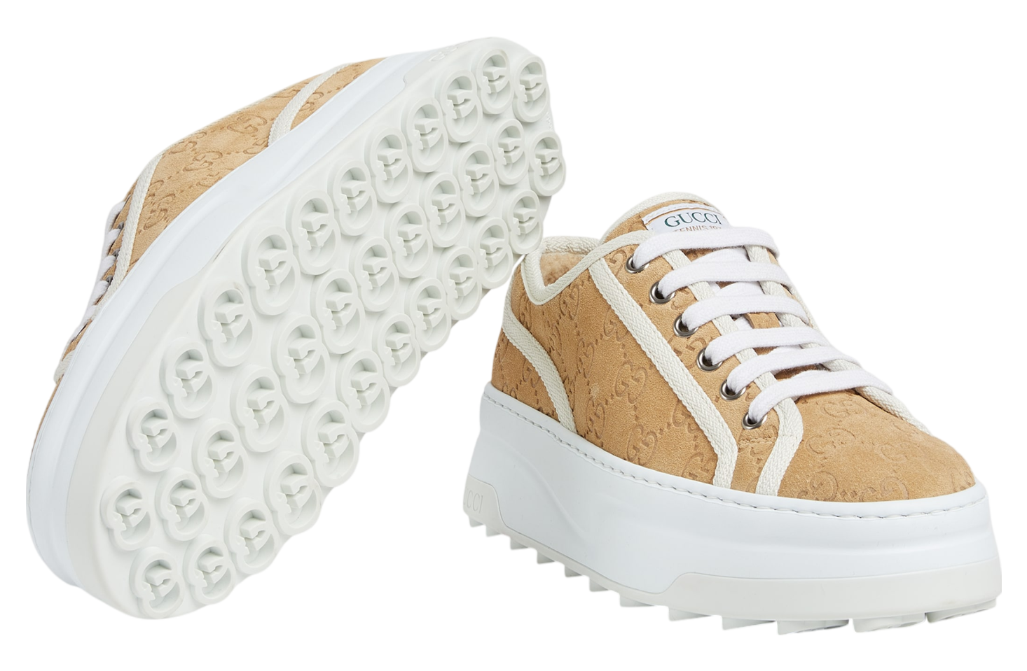 Gucci Tennis 1977 WMNS Beige Gg Suede