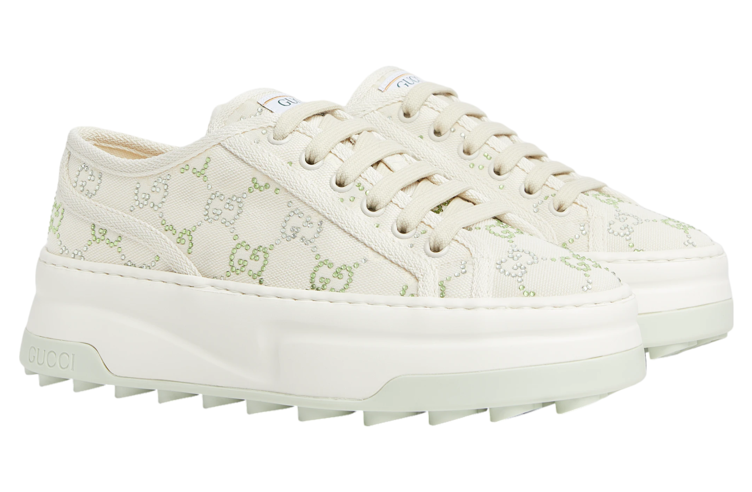 Gucci Tennis 1977 WMNS Ivory Gg Crystal Canvas