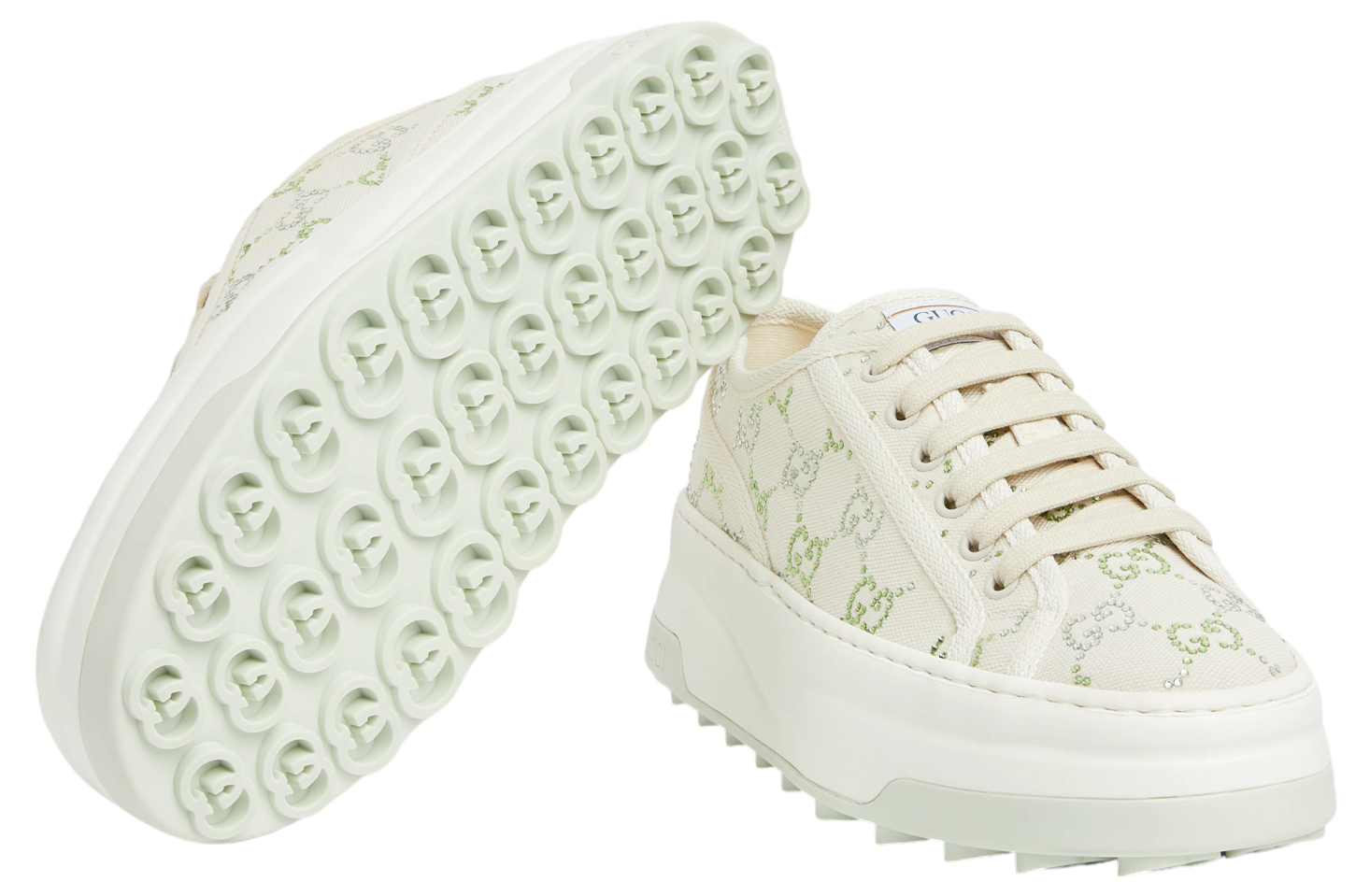 Gucci Tennis 1977 WMNS Ivory Gg Crystal Canvas