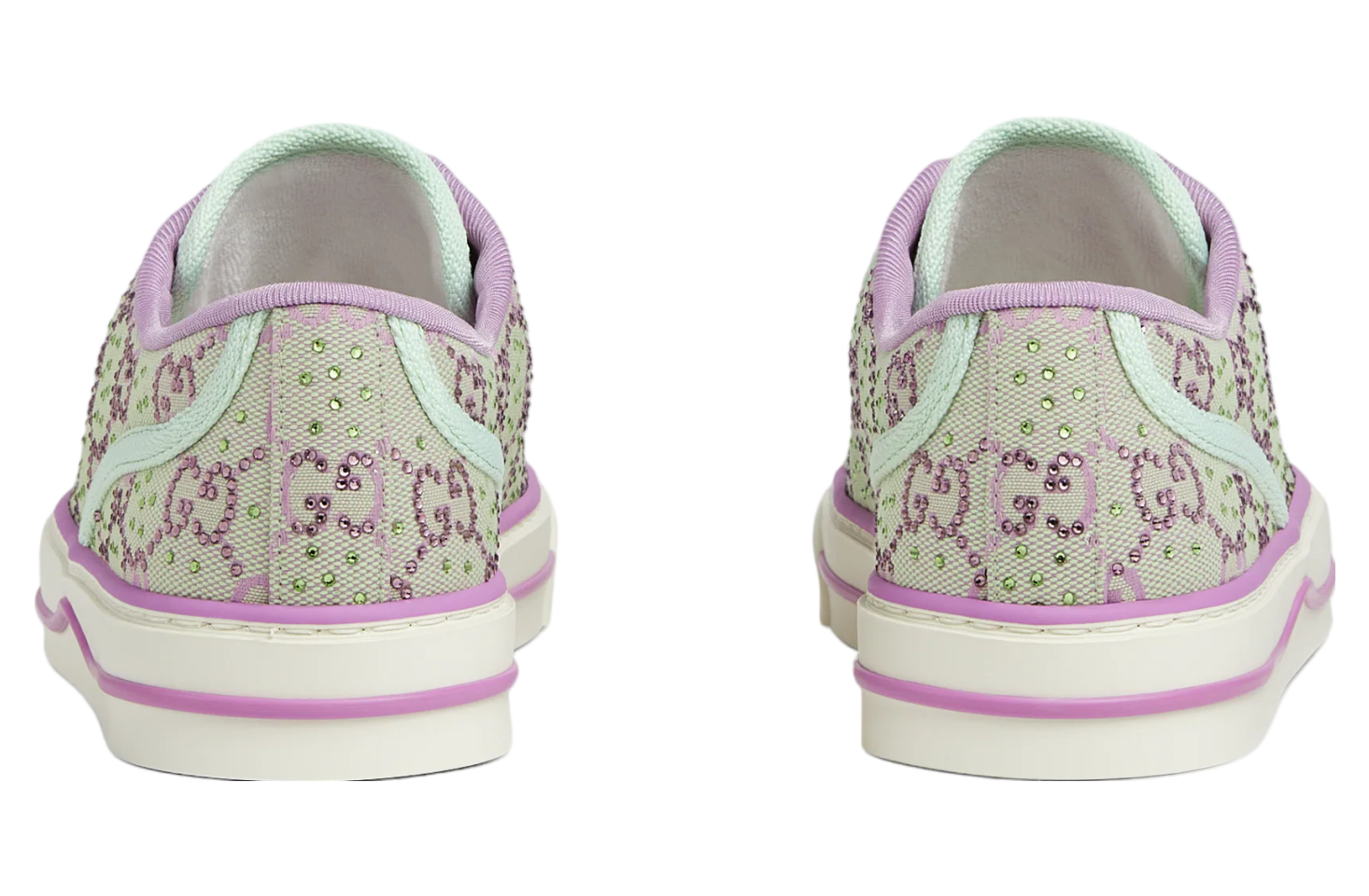 Gucci Tennis 1977 WMNS Pale Green / Lilac Gg Crystal Canvas