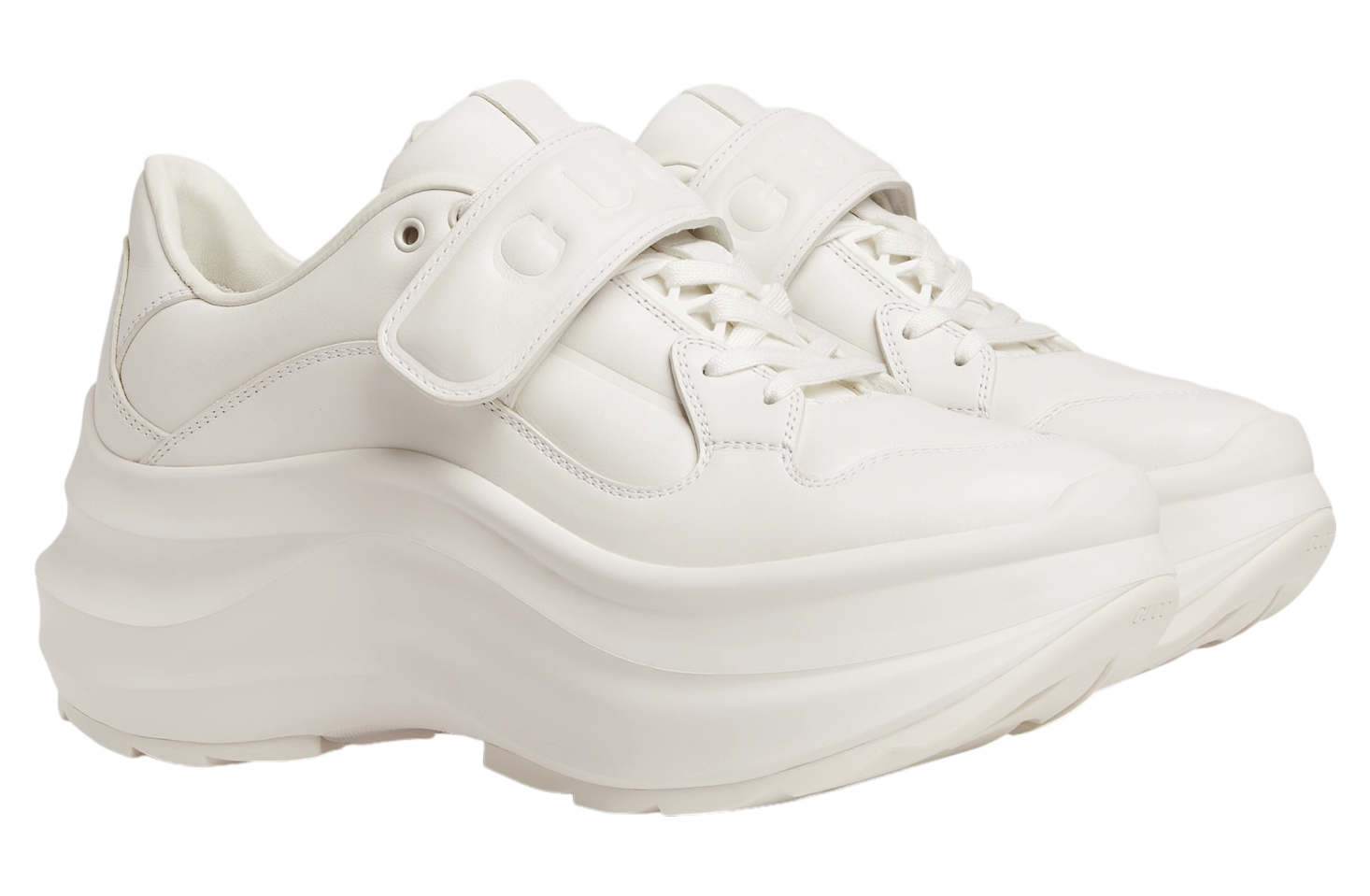 Gucci Wave Wedge WMNS White Leather