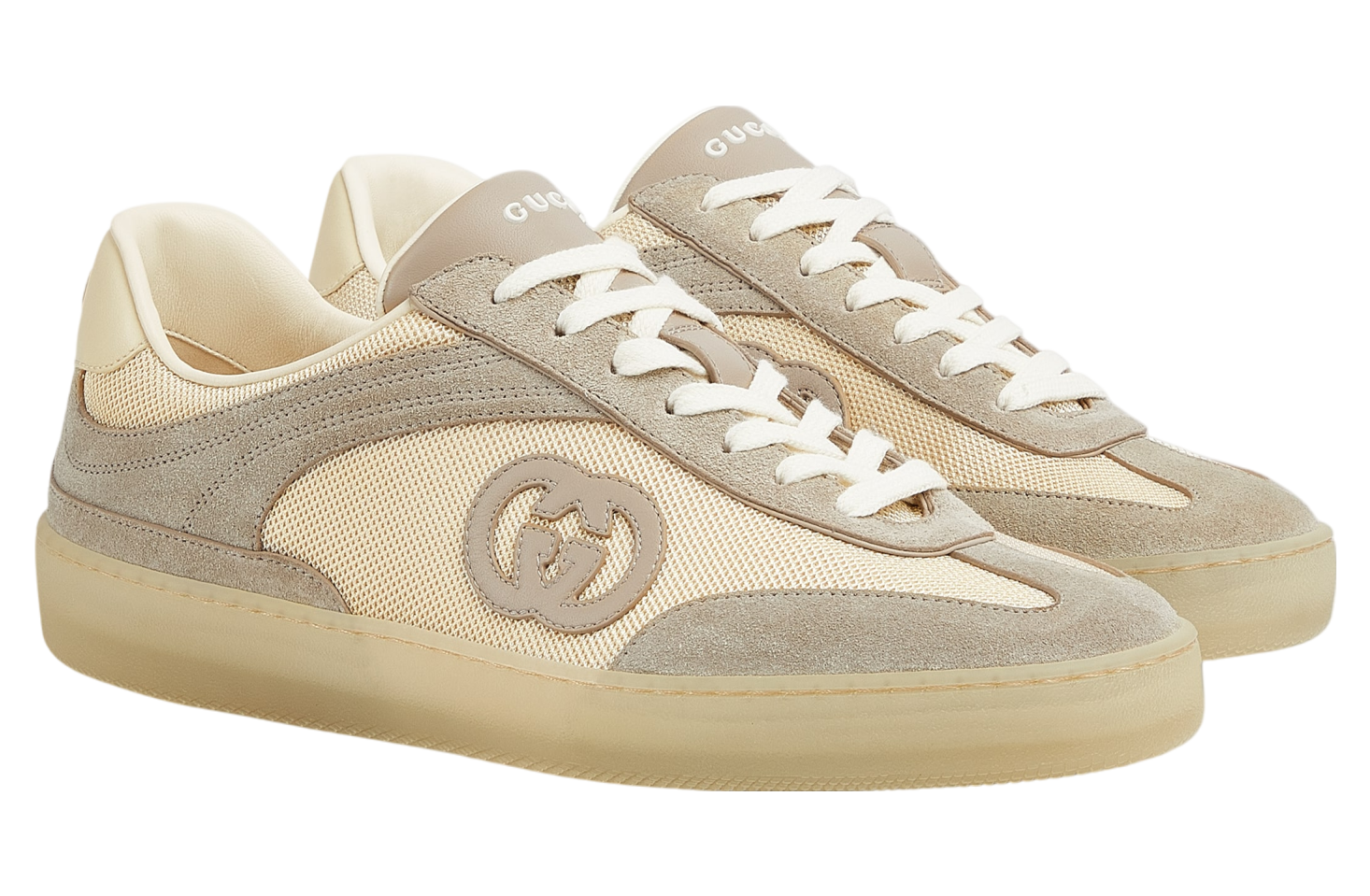 Gucci With Interlocking G Oatmeal Suede