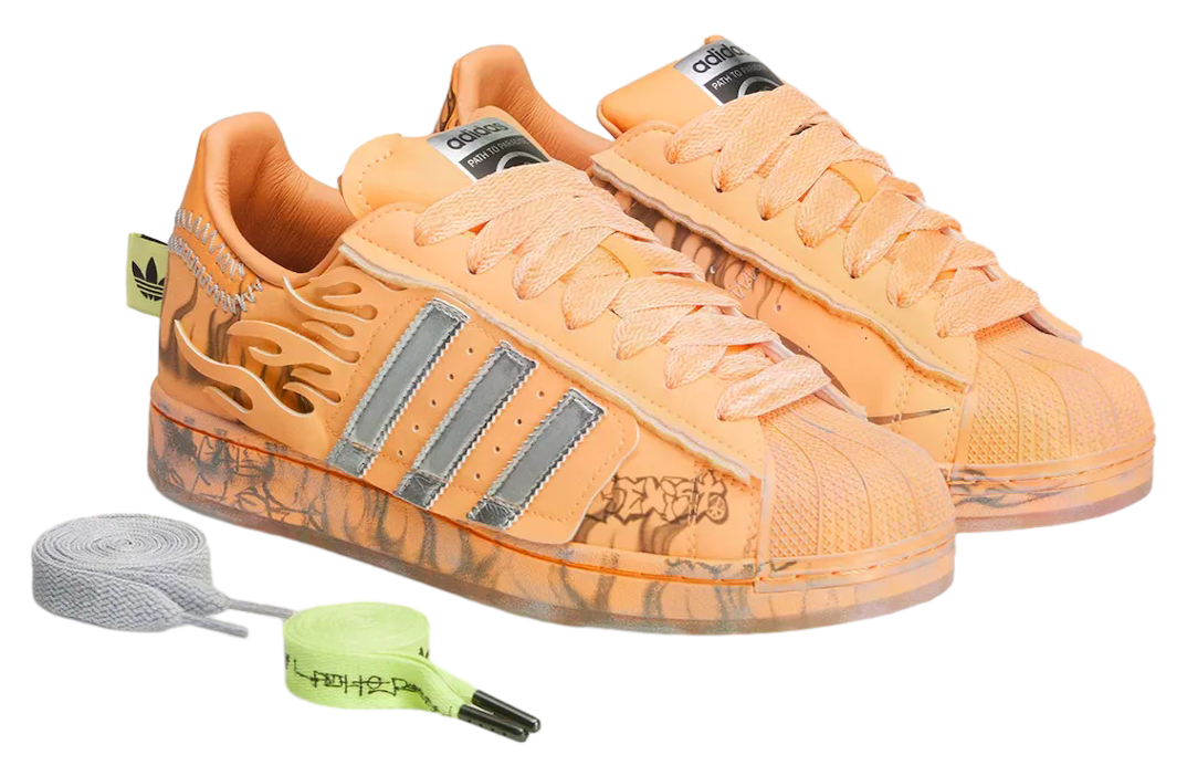 Hellstar x Adidas Superstar Hazy Orange / Silver Metallic