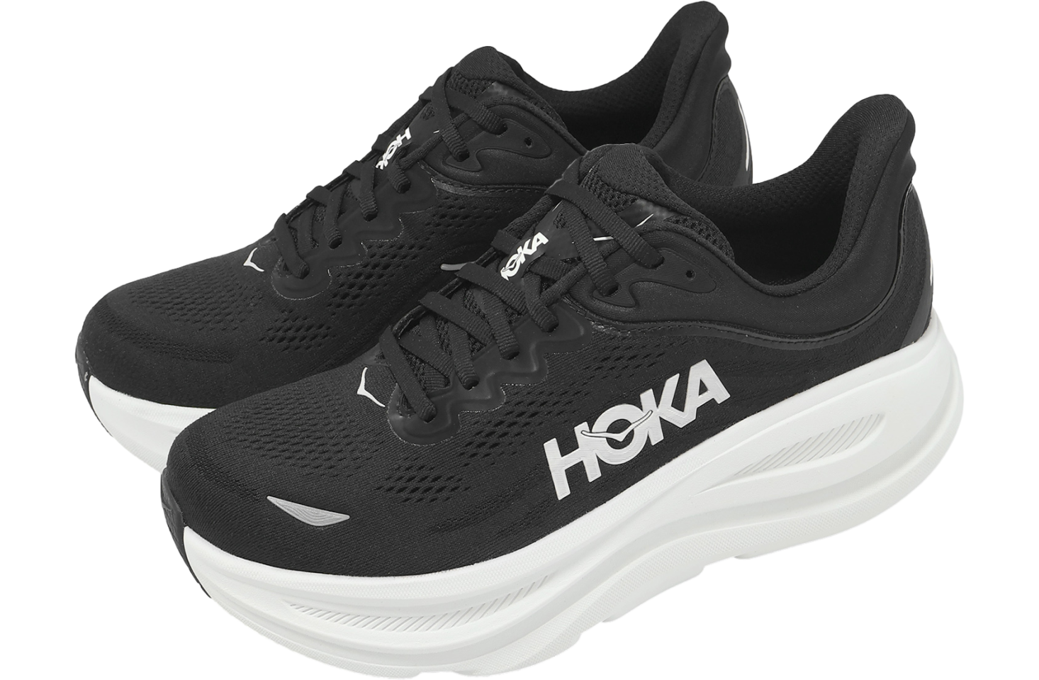 Hoka Bondi 9 2E Wide Black / White
