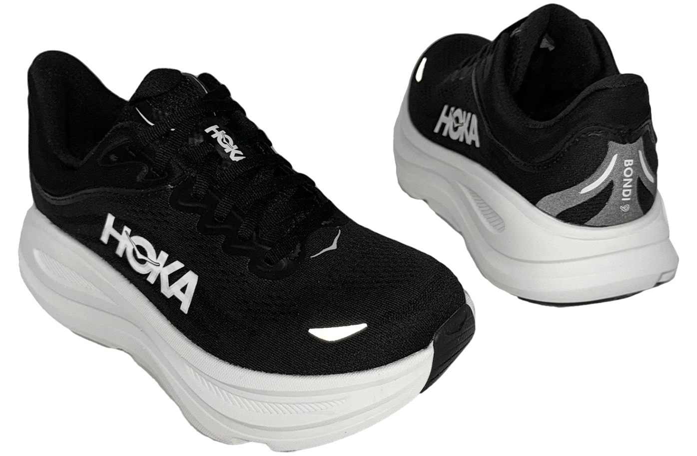 【値下済】HOKA BONDI 9 Wideブラック/ホワイト23.5cm Women's Bondi 9 Running Shoe - Black/White - Wide (D