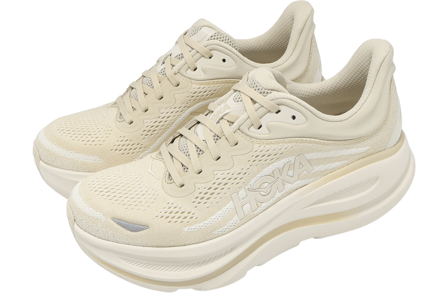 HOKA Bondi 9 Oatmeal OatMil ベージュ スニーカー Hoka Bondi 9 Mens Running Shoes Oatmeal Oat Milk 1162011