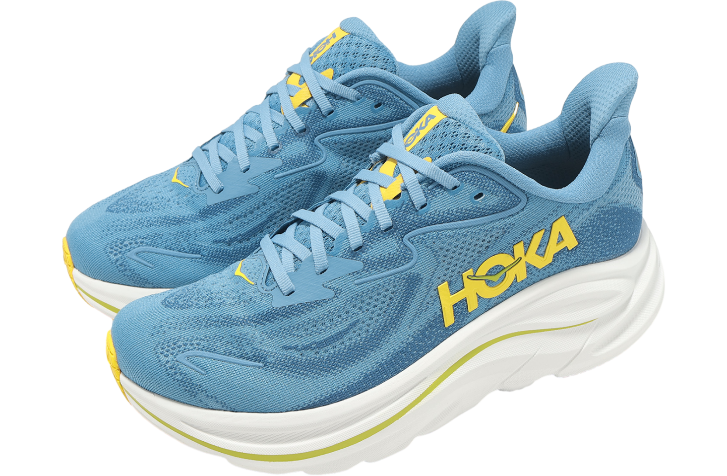 Hoka Clifton 10 2E Wide Alpine Blue / Fog Night
