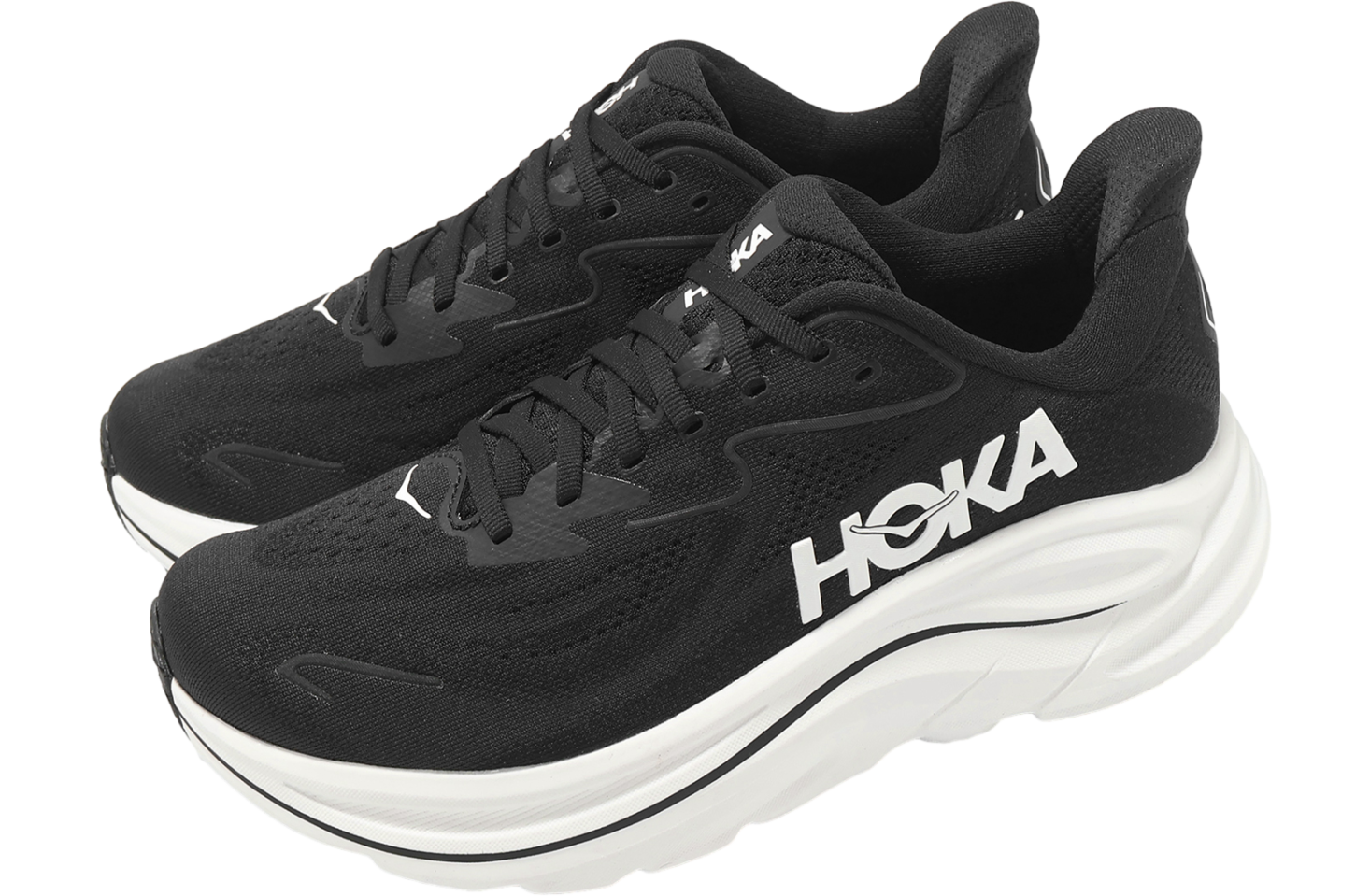 Hoka Clifton 10 2E Wide Black / White