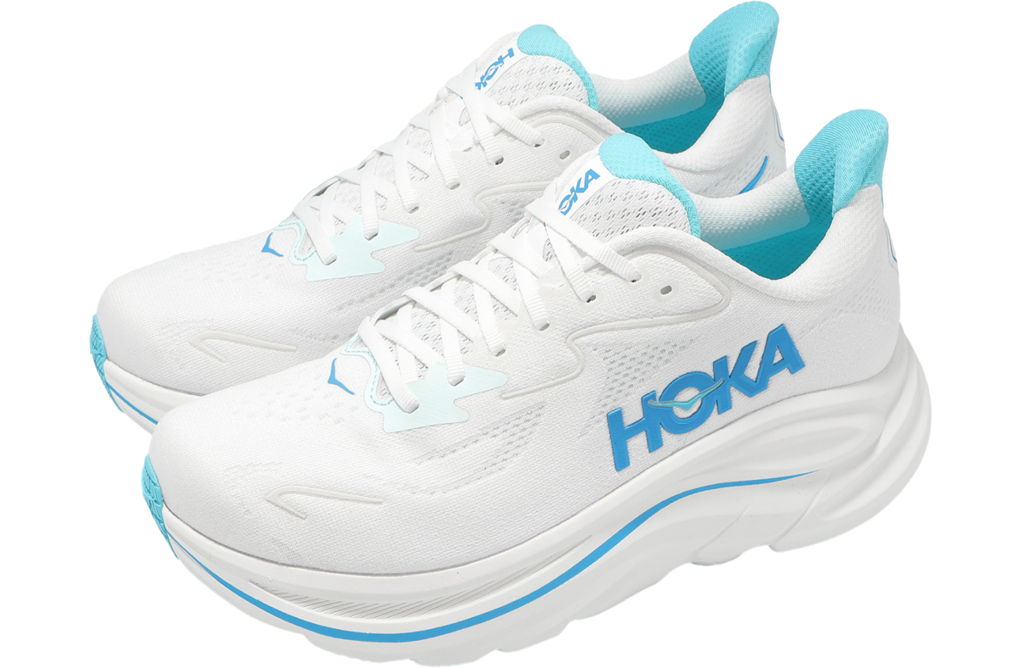 Hoka Clifton 10 2E Wide White / Blue