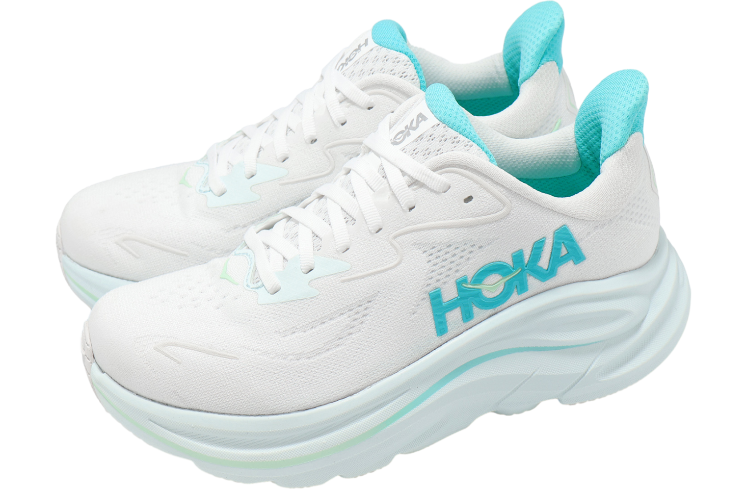 Hoka Clifton 10 D Wide WMNS White / Cielo Blue