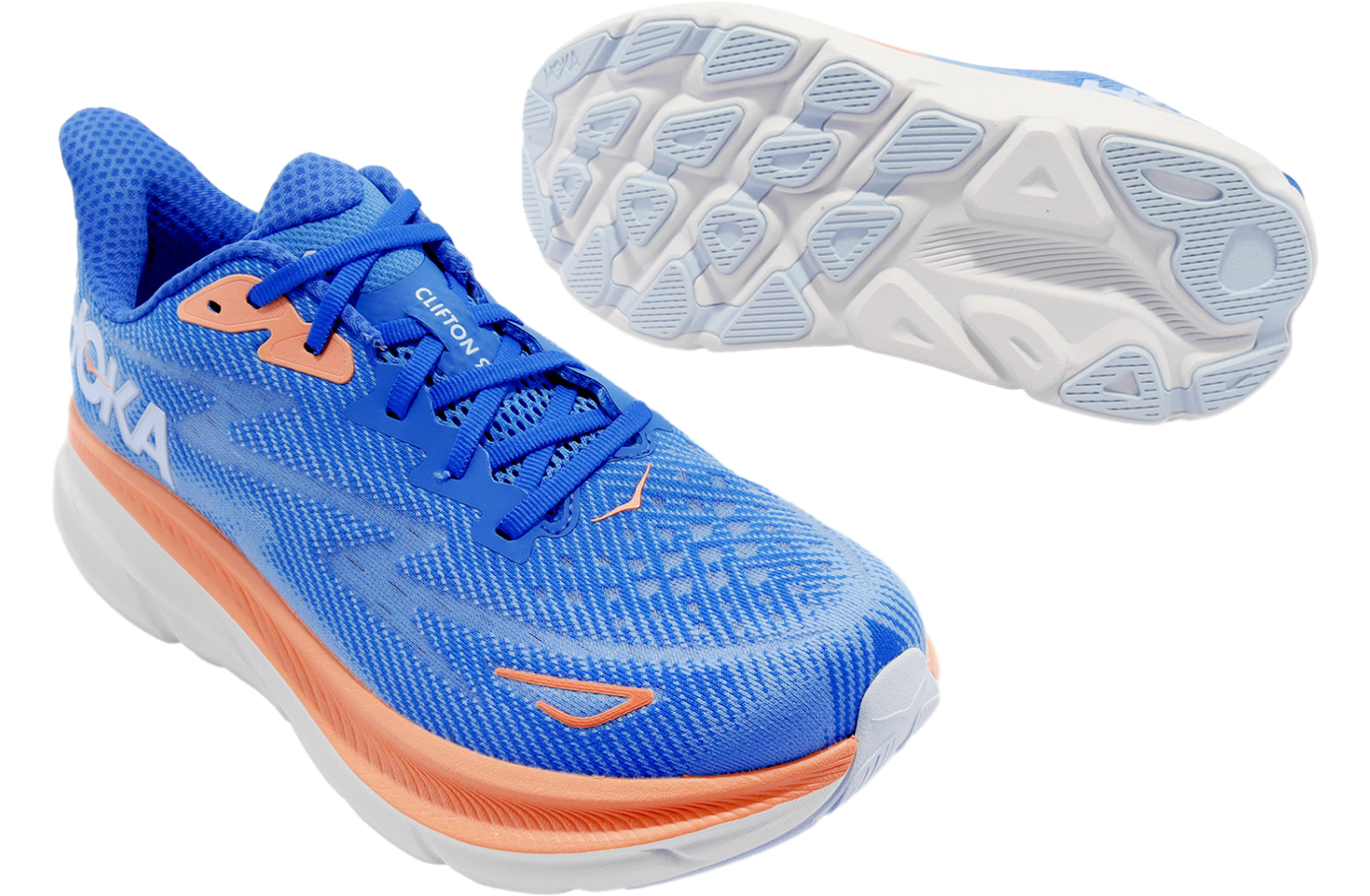 Hoka Clifton 9 2E Wide Castle Blue / Sky Blue - Jan 2023