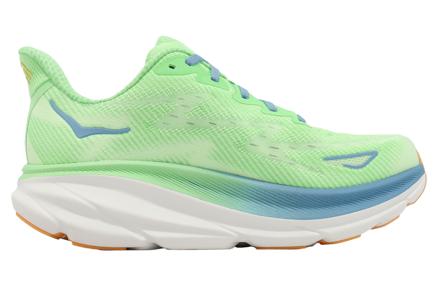 Hoka Clifton 9 2E Wide Lemon Green / Lyme Green