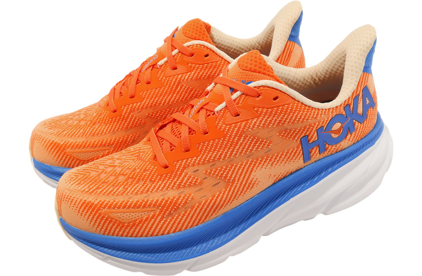 Hoka Clifton 9 2E Wide Vibrant Orange / Impala