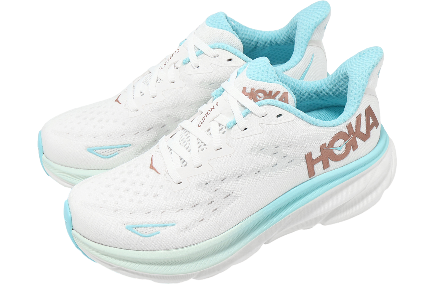 Hoka Clifton 9 D Wide WMNS Frost / Rose Gold