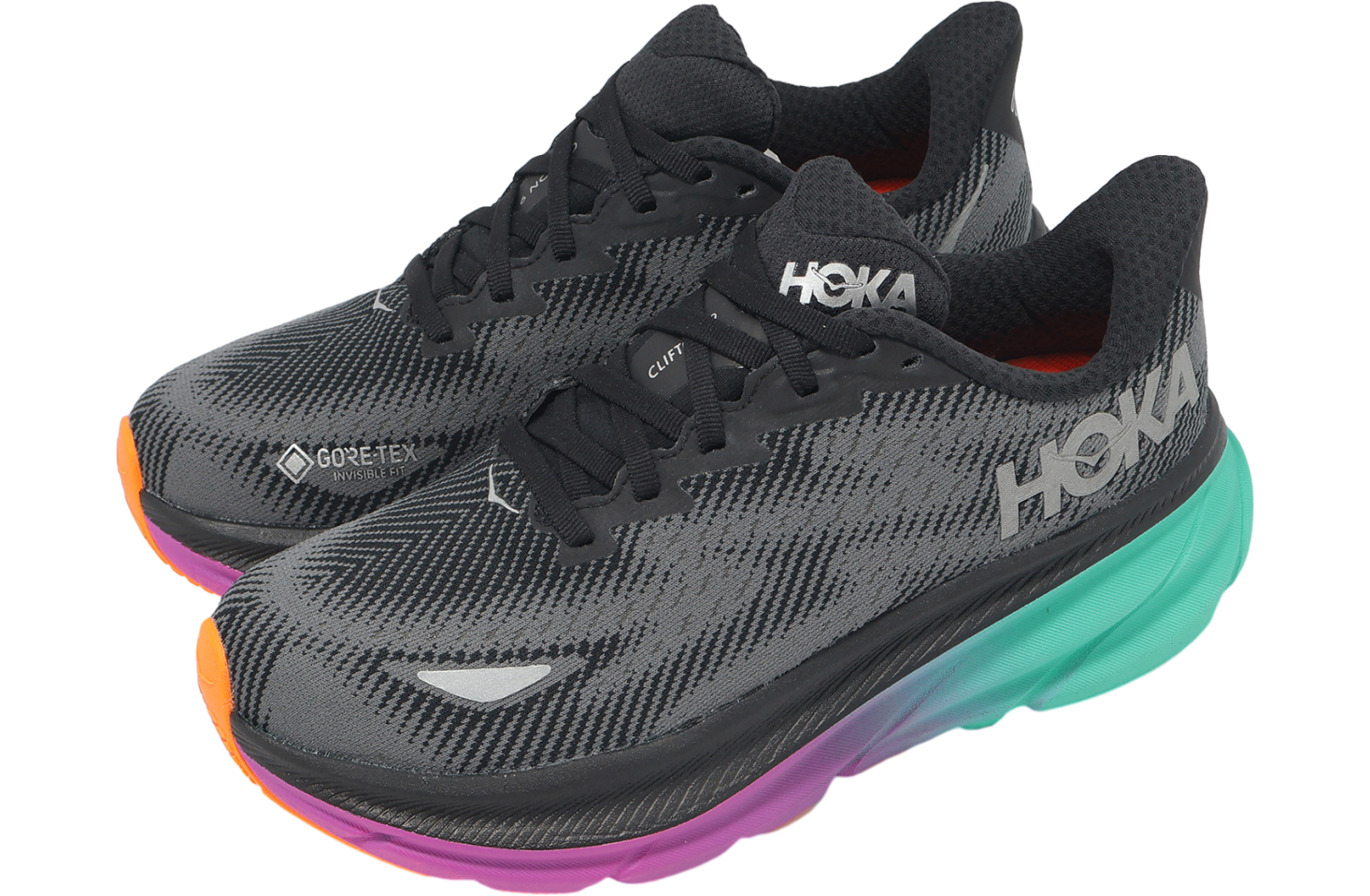 Hoka Clifton 9 GTX WMNS Black / Electric Aqua