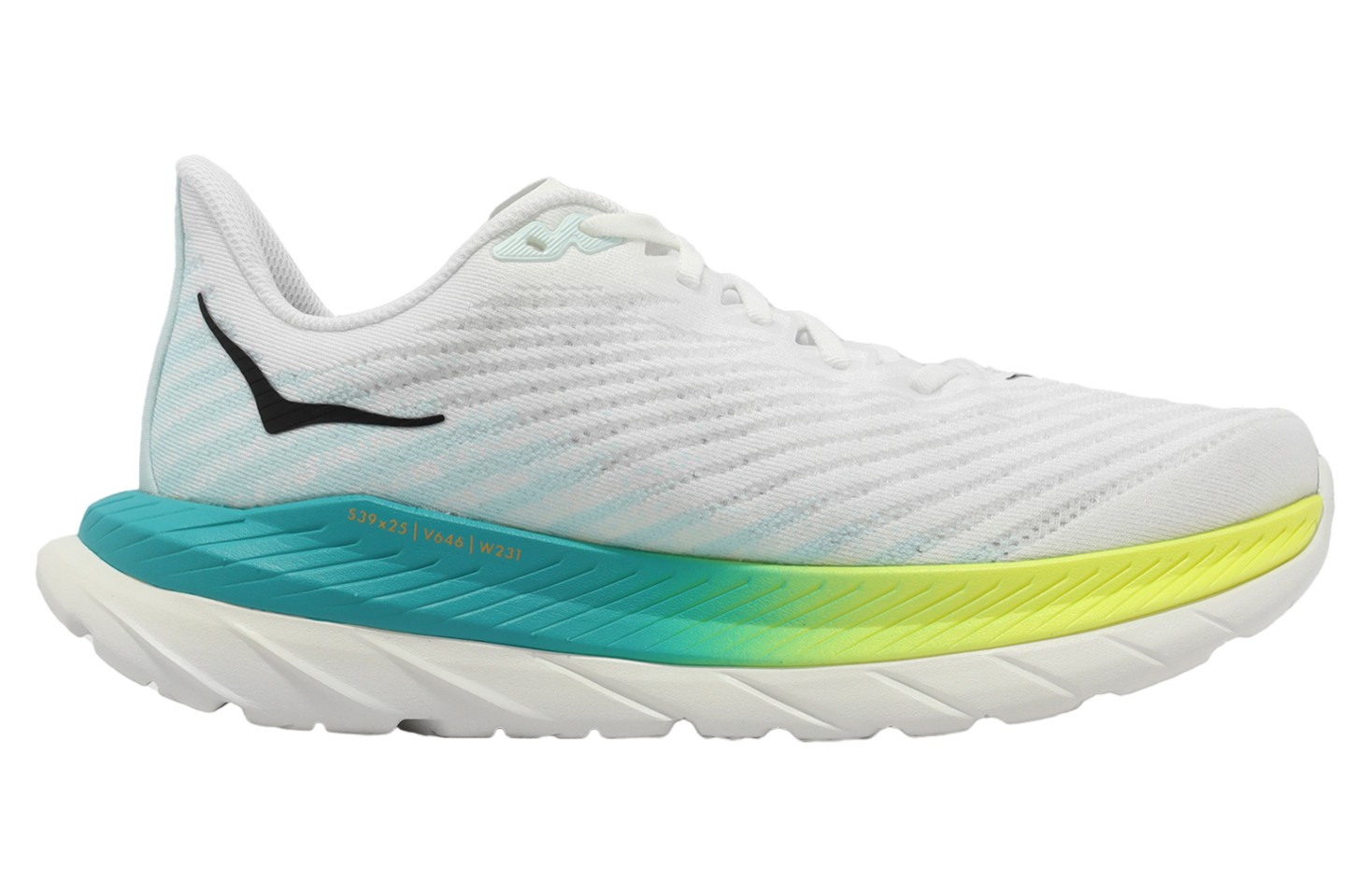 Hoka Mach 5 2E Wide White / Green