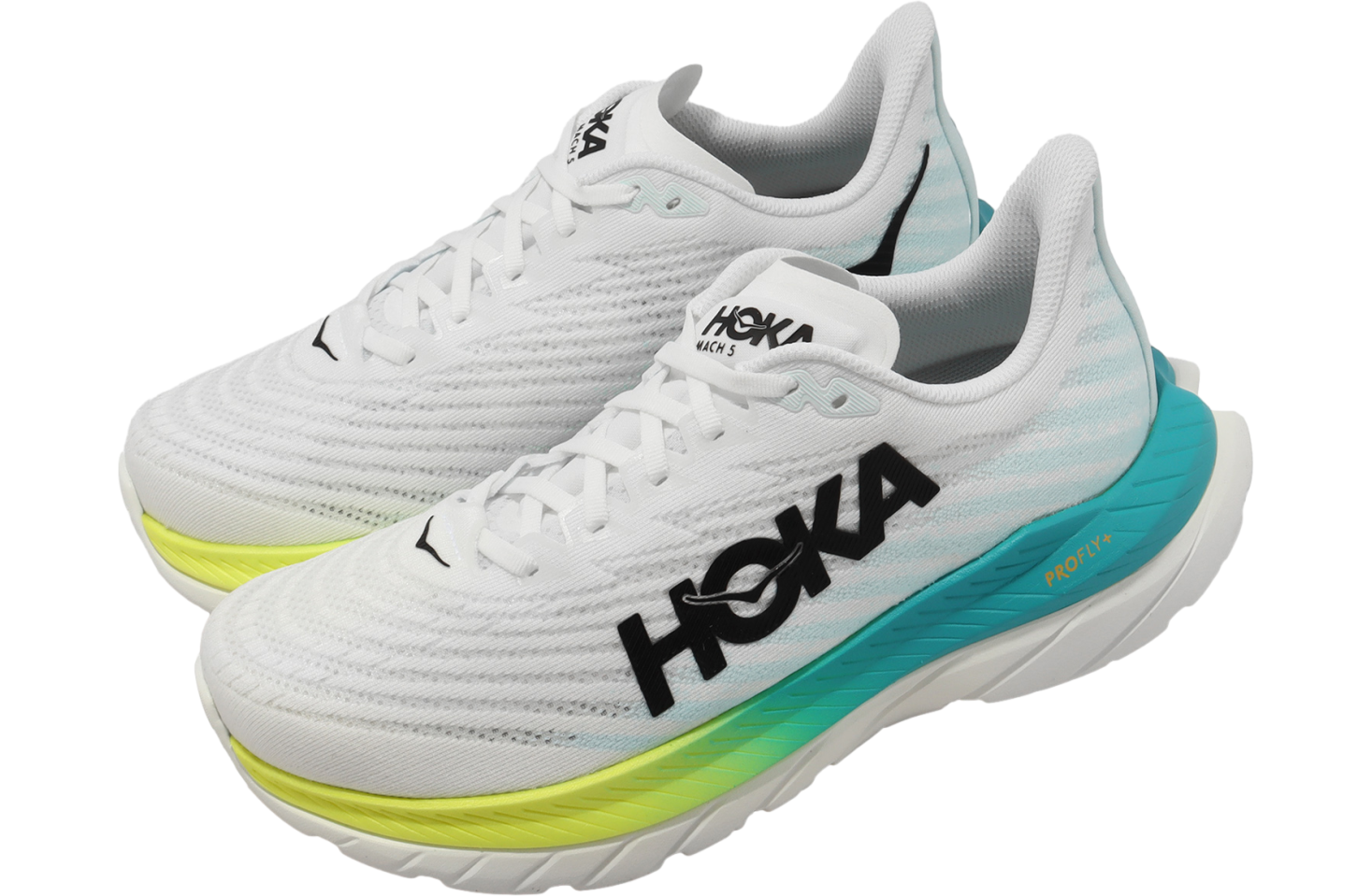 Hoka Mach 5 2E Wide White / Green