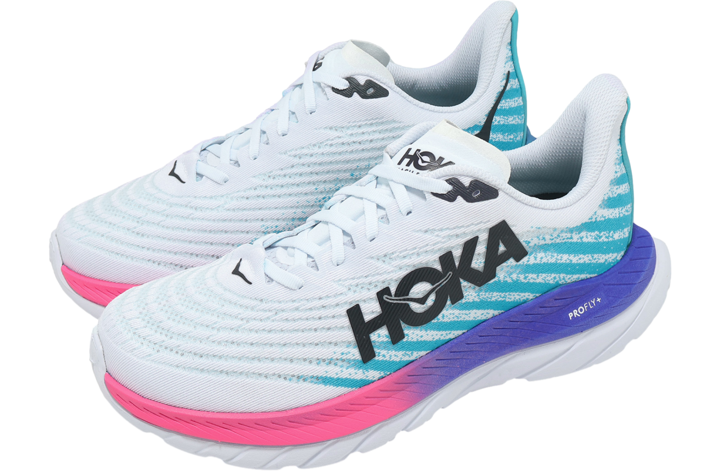 Hoka Mach 5 WMNS White / Scuba Blue