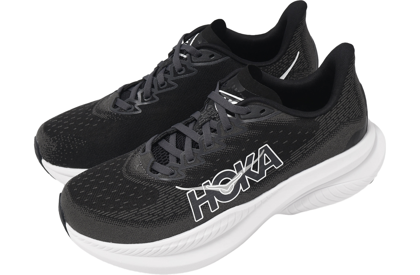 Hoka Mach 6 2E Wide Black / White