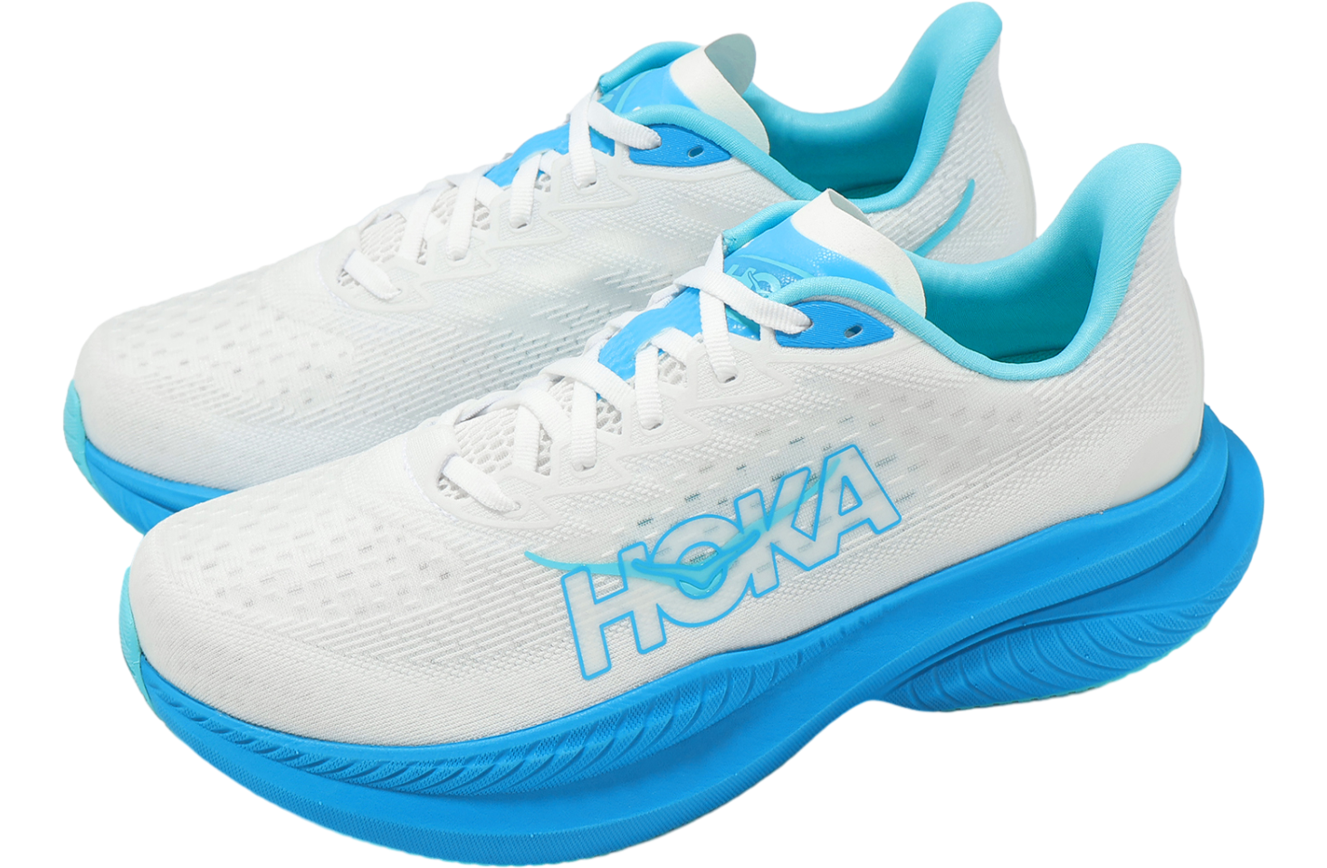 Hoka Mach 6 2E Wide White / Blue