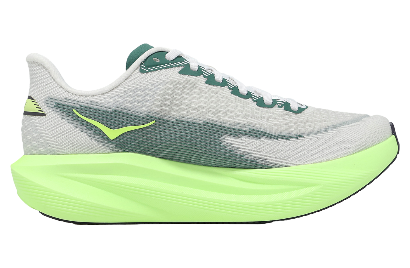 Hoka Mach 7 2E Wide White / Green