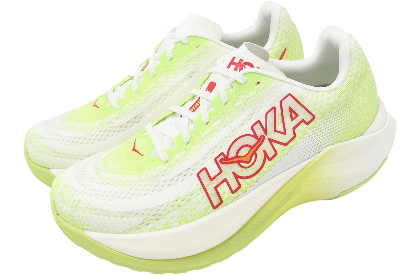 Hoka Mach X Lettuce / White
