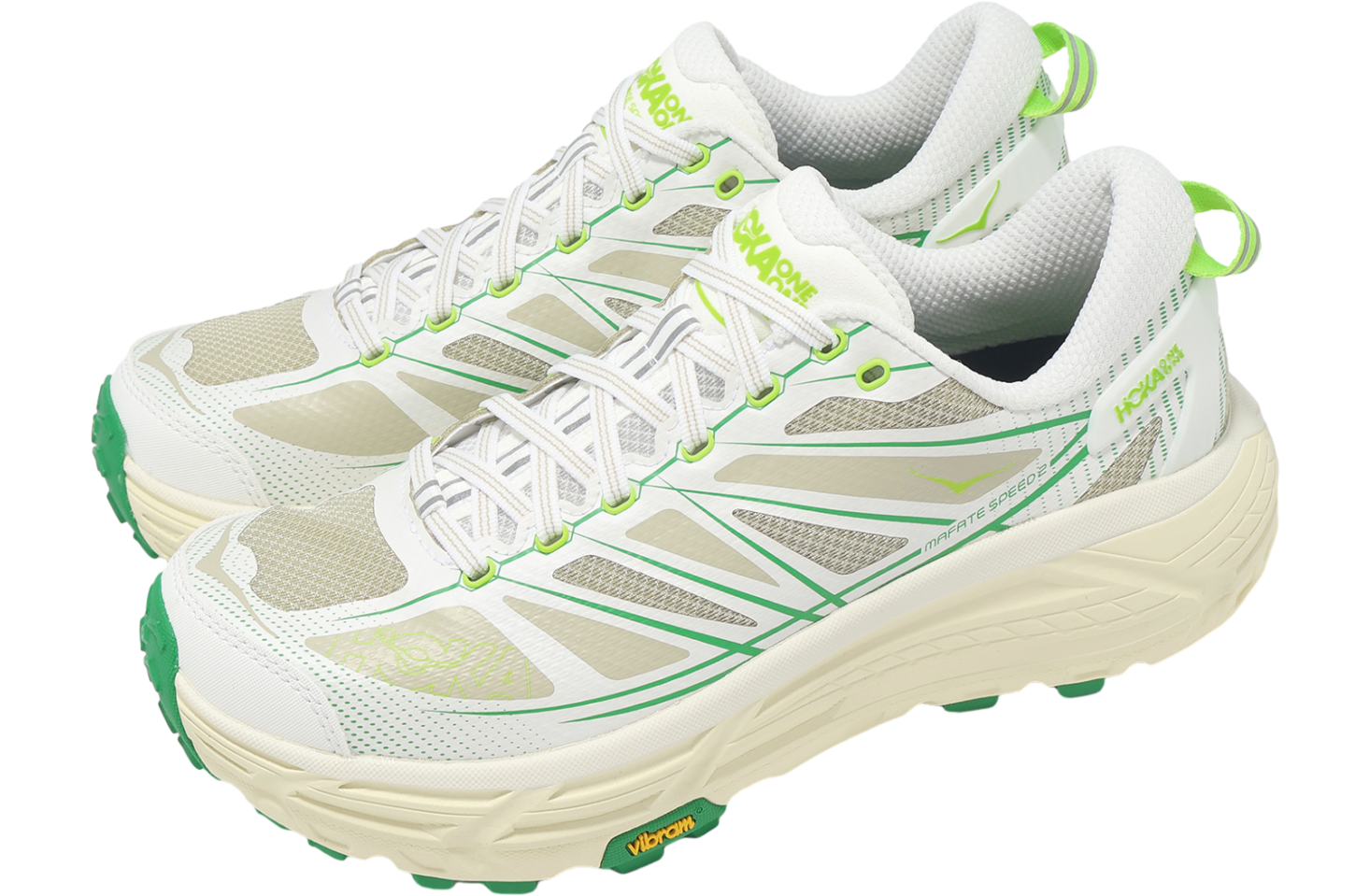 Hoka Mafate Speed 2 White / Fresh Cut Grass