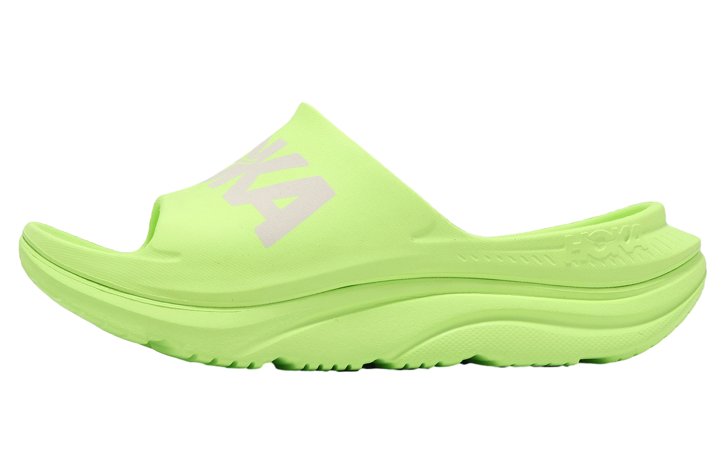 Hoka Ora Athletic Slide Lettuce / White