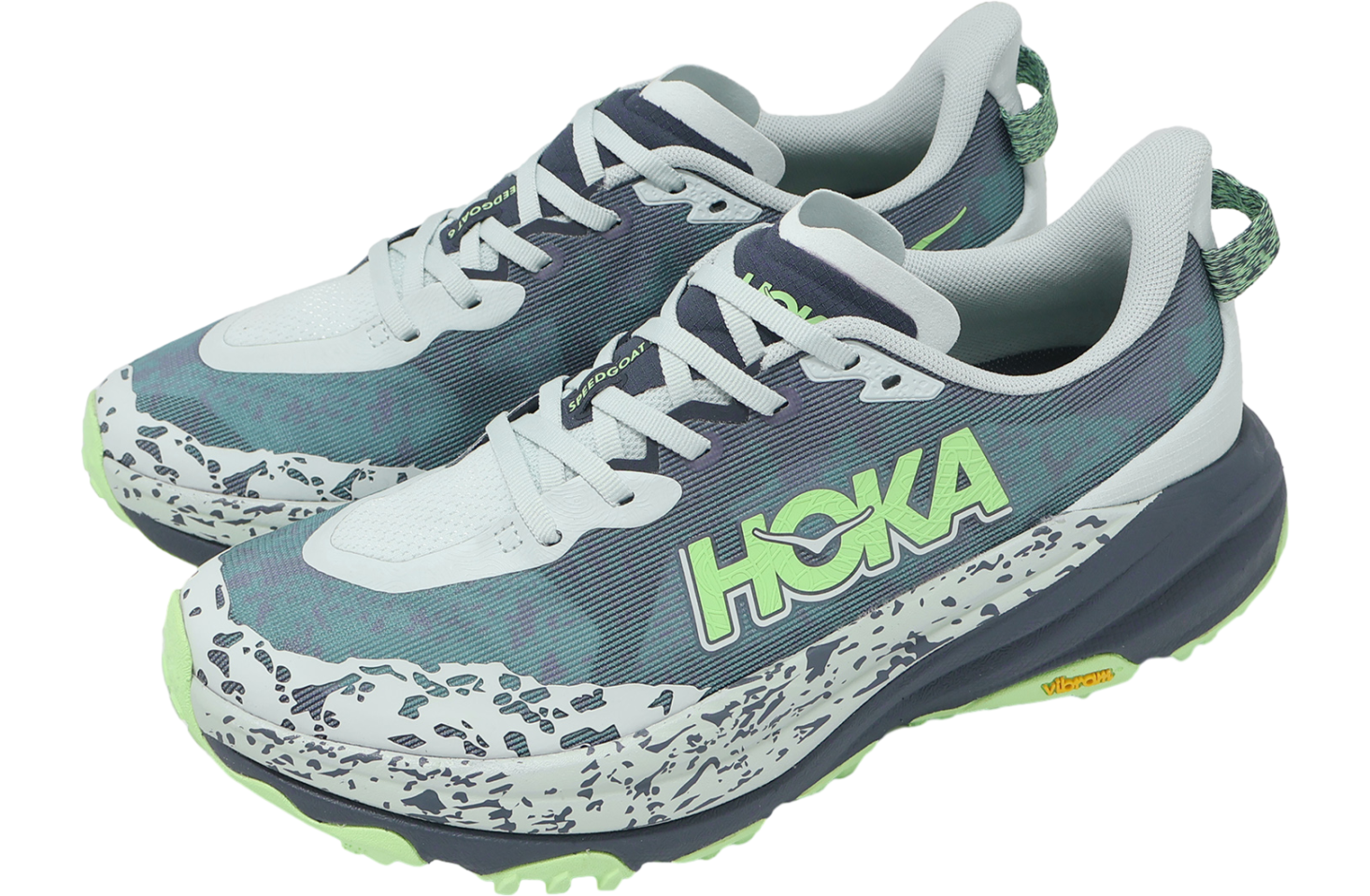 Hoka Speedgoat 6 2E Wide Blue / Green