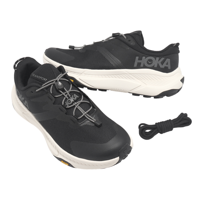 Hoka Transport 2E Wide Black / White