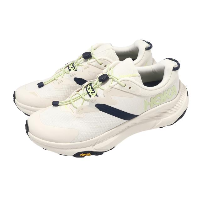 Hoka Transport 2E Wide Marble White / Navy