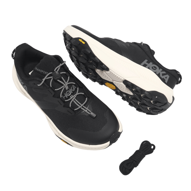 Hoka Transport D Wide Black / White