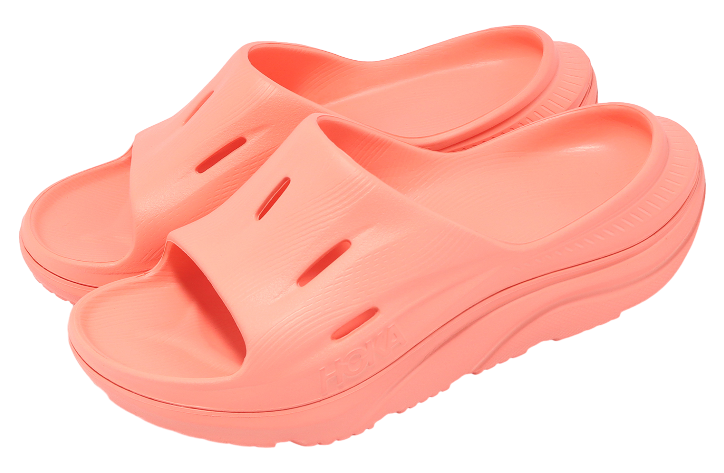 Hoka U ORA Recovery Slide 3 Papaya