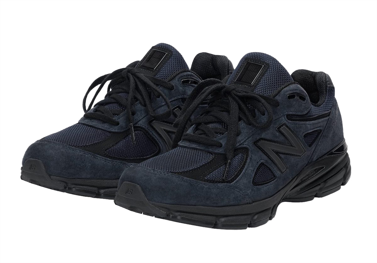 New balance 990v4 kith navy best sale