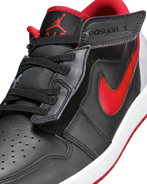 Jordan 1 Low EasyOn Black / Fire Red / Cement Grey