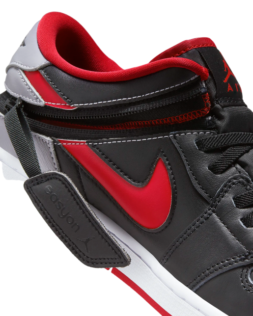 Jordan 1 Low EasyOn Black / Fire Red / Cement Grey