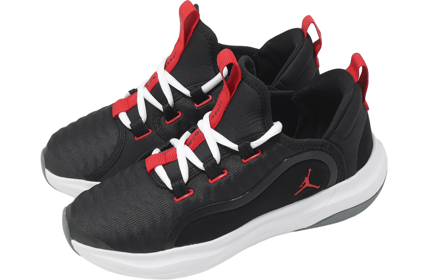 jordan shoes black and red 23