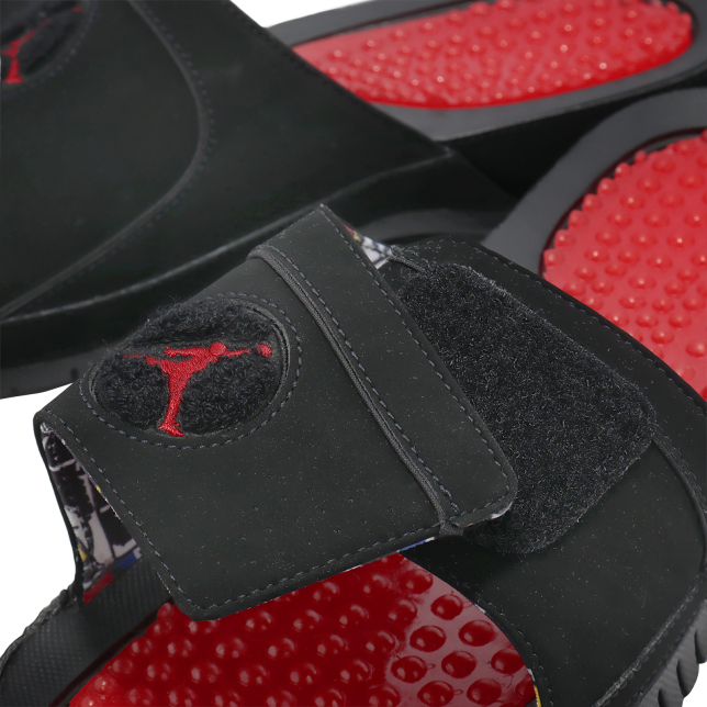 Jordan Hydro 8 Retro Slide Black University Red