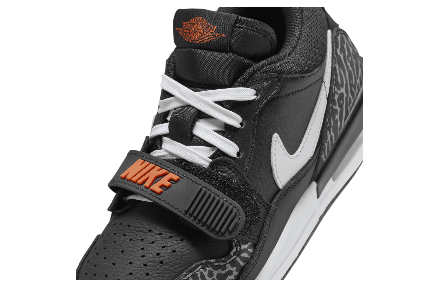 Jordan Legacy 312 Low GS Black / Safety Orange