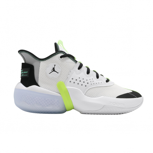 Jordan React Elevation PF White Black Green Glow