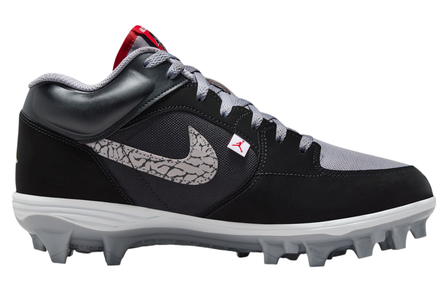 Jordan Stadium 90 Low Football Cleat Black / Cement Grey