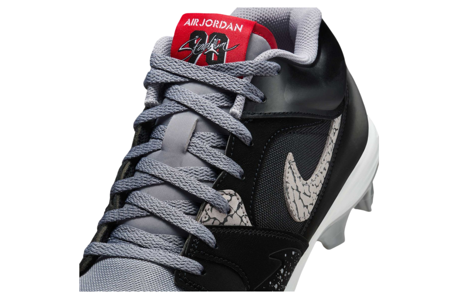Jordan Stadium 90 Low Football Cleat Black / Cement Grey
