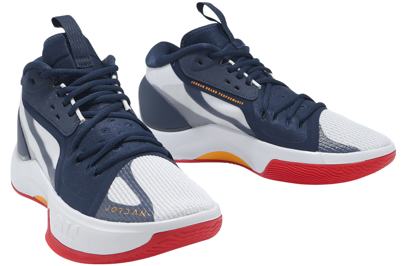 NIKE JORDAN ZOOM SEPARATE MIDNIGHT NAVY WHITE UNIVERSITY RED GOLD SIZE 12.5 Nike Air Jordan Zoom Separate Midnight Navy/university Gold  main image 2