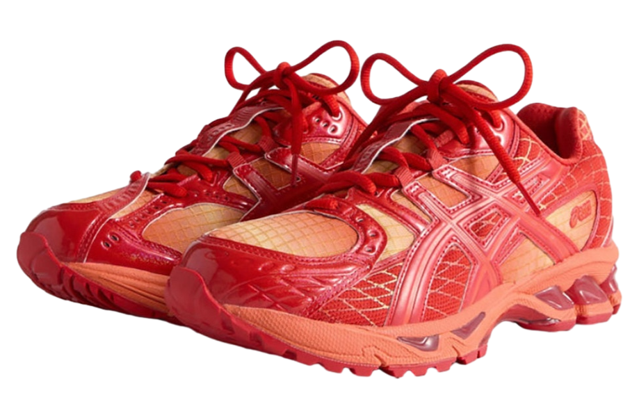 Kith x Marvel Vs. Capcom x Asics Gel-Nimbus 10.1 Iron Man Vs. Mega Man Italian Straw / Molten Lava