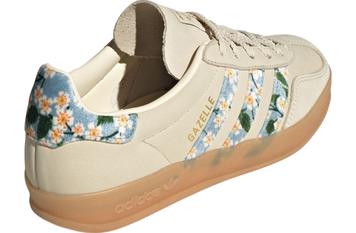 Liberty London X Adidas Gazelle Indoor Crew White / Gold Metallic